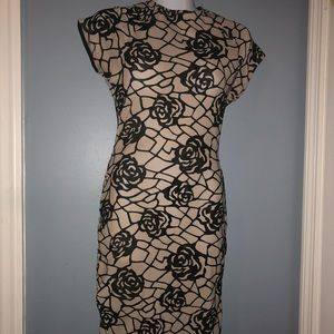 Love Culture Nude & Black Floral Dress